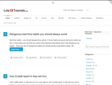 Tablet Screenshot of lotsoftutorials.com